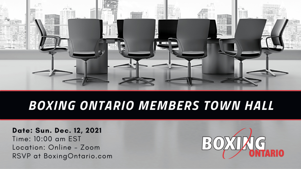 Boxing Ontario Members Town Hall Boxing Ontario