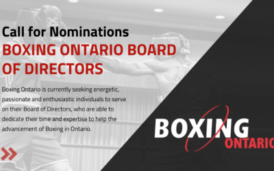 Call for Nominations to the Boxing Ontario Board of Directors