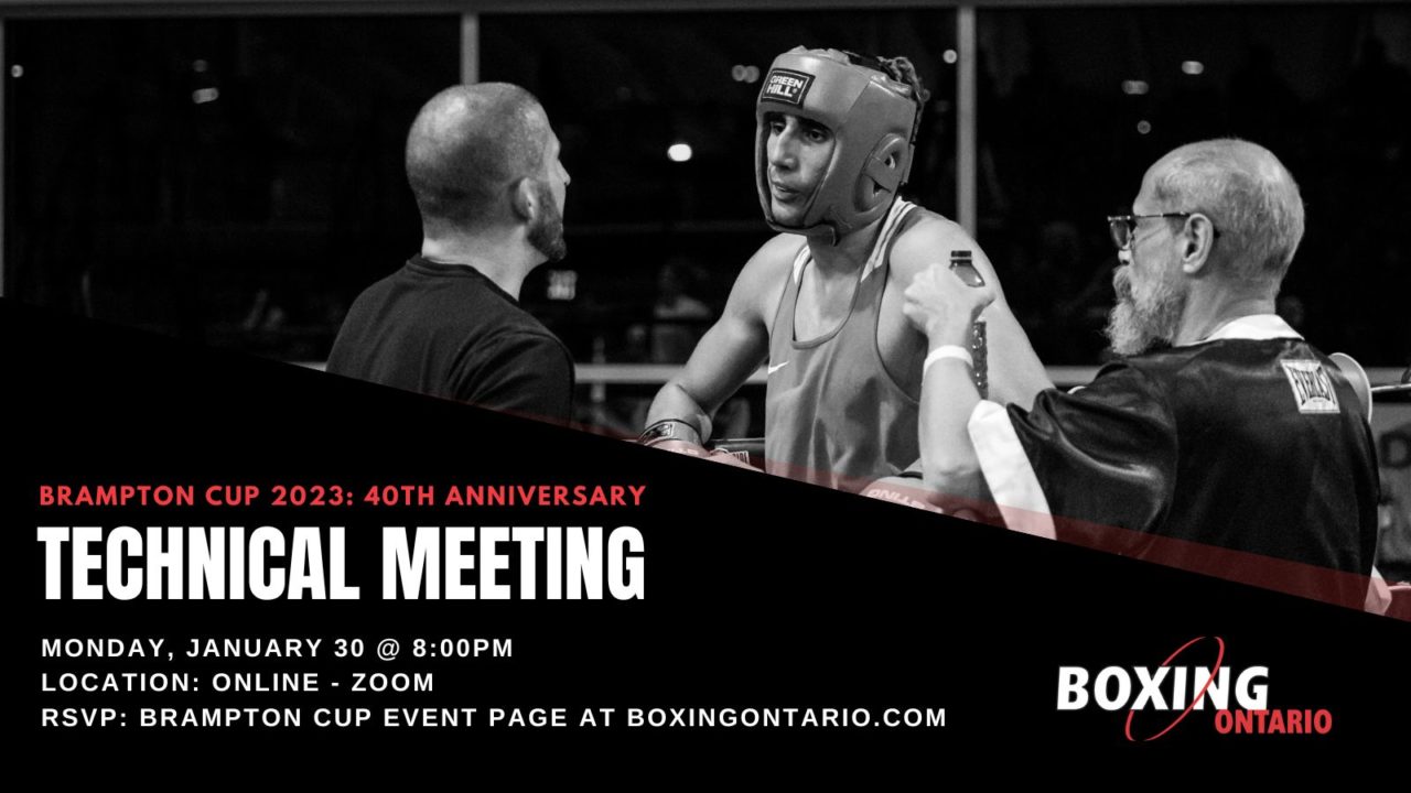 [TECHNICAL MEETING] The Brampton Cup 2023: 40th Anniversary | Boxing ...