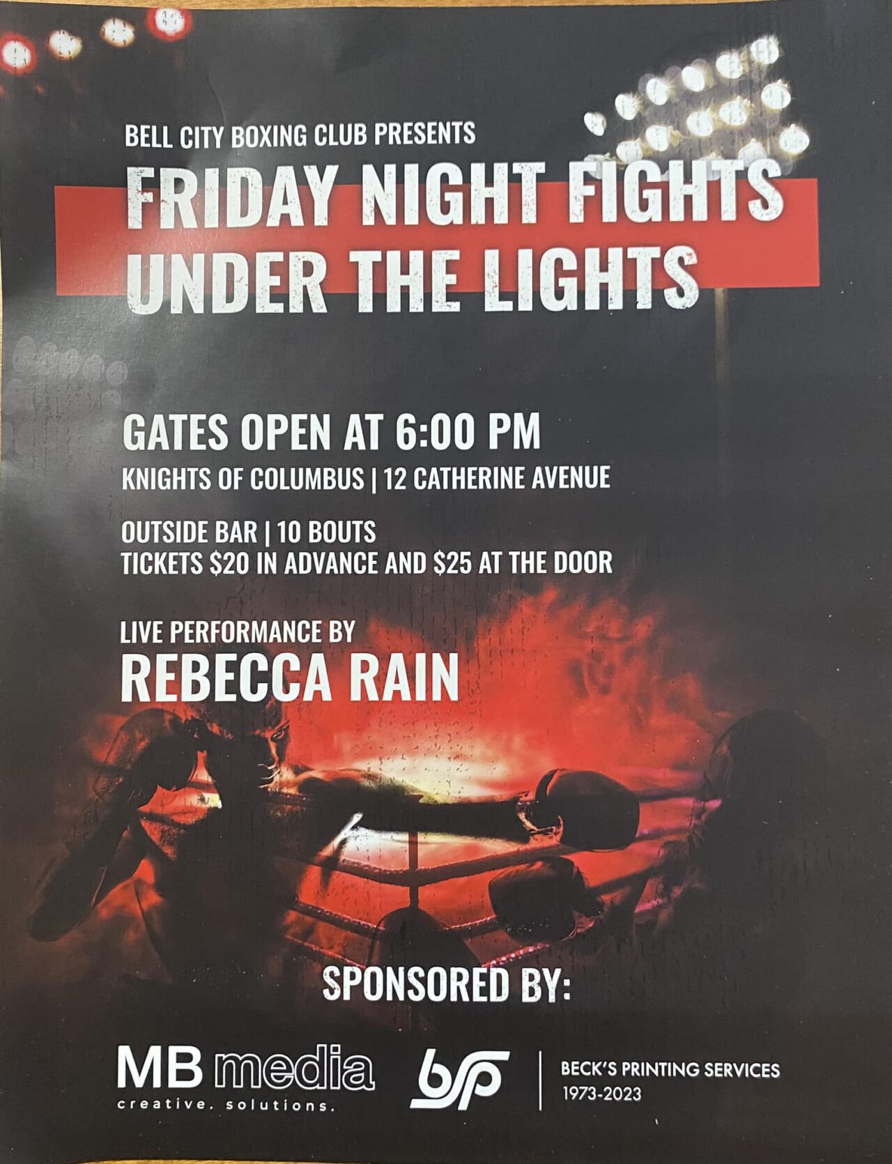 COMPETITION] Friday Night Fights Under the Lights Boxing Ontario