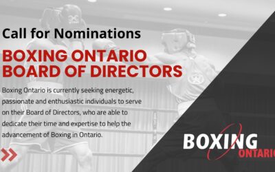 Call for Nominations | Boxing Ontario Board of Directors